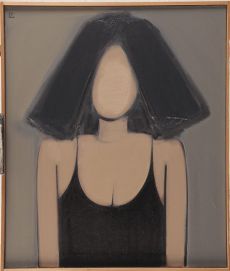 Portrait  L  (CXVI) - 60 X 50 - huile - toile - 1990 - B - nr 197